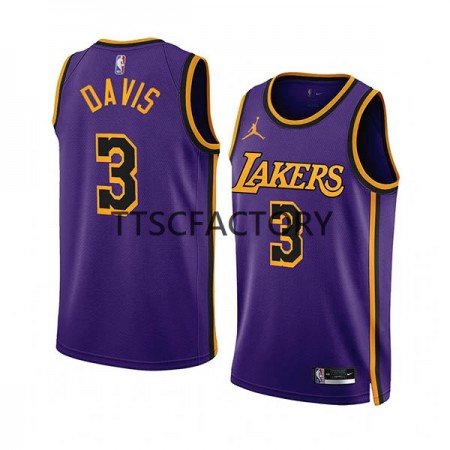 Maglia NBA Los Angeles Lakers Anthony Davis 3 Jordan 2022-23 Statement Edition Viola Swingman - Uomo